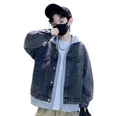 Edgeland 男童連帽牛仔夾克