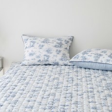 REONA 四季用莫代爾棉碎花薄墊, 藍色