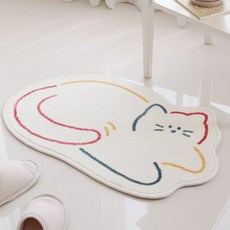 JCP彩色線條貓咪門墊, 混色