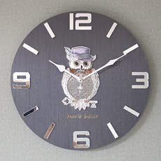 Mari Deco 貓頭鷹靜音開放式掛鐘, 幸運鑰匙