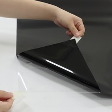 원에스 데코사랑 창문시트지 윈도우 점착 암막필름, 매트블랙아웃 반유광 (MTOUT100)