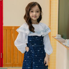 Bebezoo 女童花朵大翻領襯衫