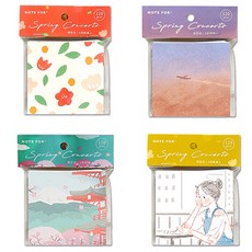 OON 感傷插圖便箋紙 4 x 120p 套組, 混色, 1套