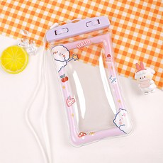 Tadro Market 可愛卡通人物智慧型手機掛繩透明防水手機殼