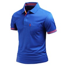 다꾸앙 남성용 리그오브 골지 반팔 카라 티셔츠 F03K9_tp4953