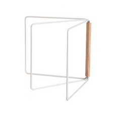 木鐵三層折疊抹布晾曬架, 混色, 1個