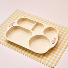 Modern House 兒童熊心玉米分格餐盤, 1個, 混合色