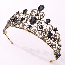 Luna Glam 心形自助婚禮珠寶皇冠 WC926, 1個, 金黑色