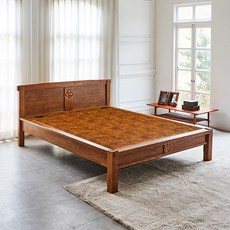 현대의료기 115Q 원목 황토숯볼 흙침대 방문설치, 월넛