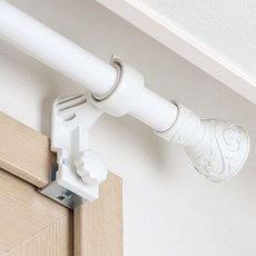 Seryu Home 典雅免鑽窗簾桿 25mm 3件組, 白色