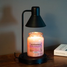 양키캔들 홈 인스퍼레이션 라지자 + 더스윗 모노 캔들워머 다이얼 + 전구 2p 세트, 핑크 아일랜드 썬셋, 블랙(캔들워머)