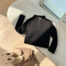 女童套頭拉鍊領針織Beteen毛衣