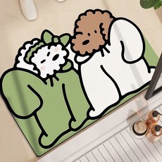 GILGRI 比熊犬矽藻土腳踏墊, 03 睡衣