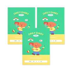 indigokids 低年級機能性筆記本日記本 1-2 大格子 26頁, 混合顏色, 3個