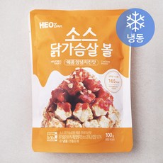 허닭 소스 닭가슴살볼 매콤 양념치킨맛 (냉동), 100g, 1개