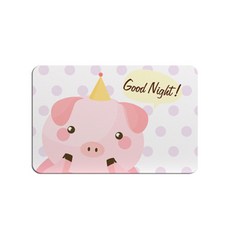 臉紅紅小豬硅藻土腳踏墊, 晚安, 1個