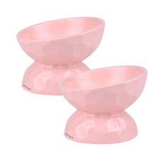 DING DONG PET 寵物貝利陶瓷餐具 小型, 粉紅色, 2個