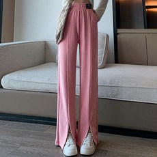 구디프 여성용 슬릿 포인트 와이드 코듀로이 팬츠 숏