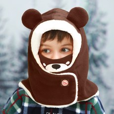 bay-b 兒童動物保暖連帽圍脖 + 口罩套組
