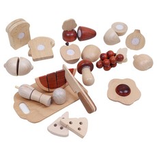 Key&B 天然木切割遊戲屋套裝, 木頭色