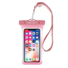 SWIM ABOUT TPU 手機防水袋, 1個, 粉紅色