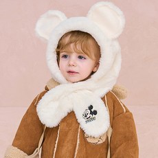 milkmile 迪士尼兒童米奇亮點刷毛帽