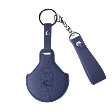 osiena 汽車皮革智慧車用鑰匙包 彈簧鑰匙圈, BMW-MINI, 海軍藍