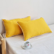 아임리빙 사계절 스윗엣지 통세탁 베개, 옐로우, 2개