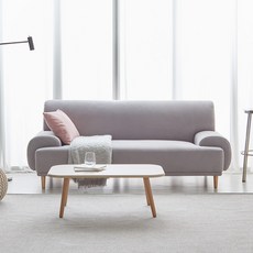 파로마 파운드 패브릭 라운드 3인용 소파, 그레이