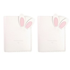 SOFTHOLIC 照片小卡收藏冊 相簿 2格, 16張, 白色兔子