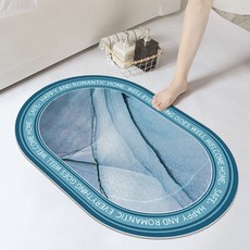 NASKAPI 防滑硅藻土腳踏墊, 03 藍寶石