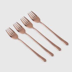 ssueim Rond餐叉, 玫瑰金, 4個