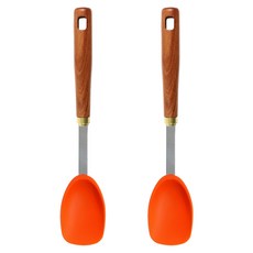 GENIAL 頂級Baum矽膠料理匙, 2個, 棕色