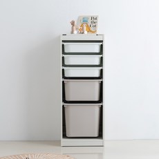 리바트 프렌즈아이 마카롱 1X5 수납장세트, 그레이