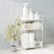 HOMENHOUSE 纖薄冰箱磁吸三層架, 白色, 1個