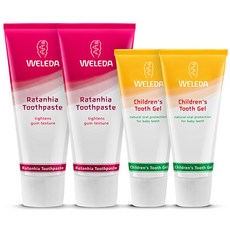 Weleda兒童牙膏50ml 2p+拉塔尼亞牙膏75ml 2p套組, 1組