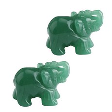 The Flow 幸運招財象裝飾品 2入, 綠色