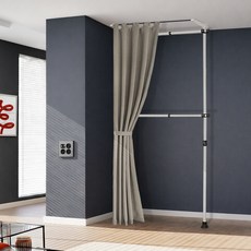 가화홈시스 2단 옷걸이 암막 커튼 행거 LB2200SSCCG, 코코아그레이지
