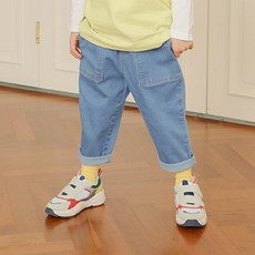 KIDSCODI 兒童大口袋寬鬆牛仔褲