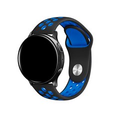 알피나 스포츠 실리콘 밴드 스트랩 22mm, 14 블랙 + 블루