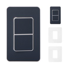 CHEIL ELECTRIC The Art Plus Switch 3-ro 2-prong 深海軍藍+透明壓克力蓋 BOM769, 2套