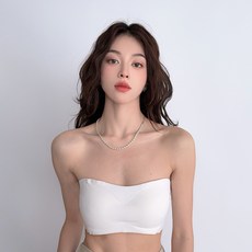 더시럽 여성용 끈없는 일체형 래쉬가드 이너 브라