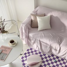 BELLELIFE 不易沾黏寵物毛髮 No-Dust Sweet 沙發套, 1個, 春季紫丁香