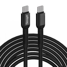 서가 메탈 고강도 초고속 충전 케이블 C to C PD 60W, 3m, 블랙, 1개