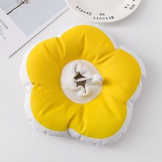 Yoreungae 寵物可愛花朵圖案柔軟頸圈, 1個, 01 黃色