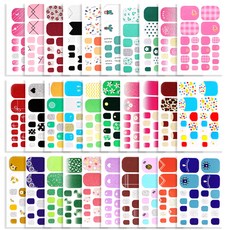腳指甲貼 30入, 隨機款式, 1組
