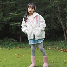 女童 Dear 泰迪絨拉鍊外套 J7079