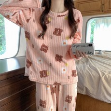 피어니스트 여성용 몽글몽글 수면 잠옷 세트