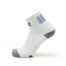 MLB 男士雙色中筒襪 3雙, 白色 灰色