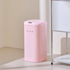 비스비바 디엣지 센서 휴지통 27L, 핑크 핑크